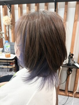 ビューティーガレージ カワゴエ(Beauty Garage Kawagoe) 白髪ぼかし×インナーカラーパープル