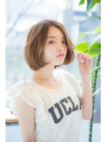 シュガー 仙台宮城野区(&Sugar)&nbsp;ひし形で大人可愛く☆無造作カールの丸みショートボブ