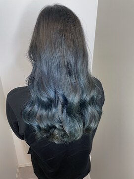 ナンバー(number+) 20代30代大人可愛いダブルカラーアイスブルー