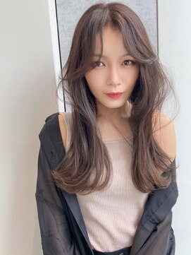 ノク(nok) くびれレイヤー_ホワイトアッシュエアリーミディ