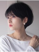 マッシュショート 大人可愛いショートヘア 艶カラー 30代40代