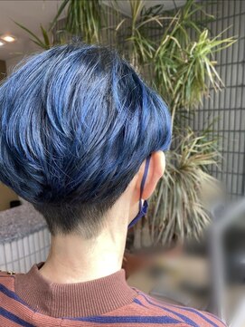 ヘア イノウエ HAIR INOUE ハンサムショートブルー