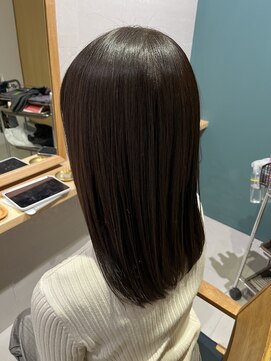 ココペリヘアー 高濃度水素トリートメントミネコラ×ミディアム×カーキブラウン