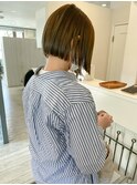 ぱつっとコロンとボブ ミニボブ 切りっぱなしボブ 大人ガーリー