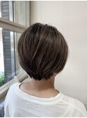 ナチュラル*白髪ぼかしハイライト/ショートカット