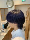 ウルフカット＋ダークパープルカラー