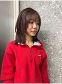 ハイトーンレイヤーボブミディアムレイヤーショートウルフボブ