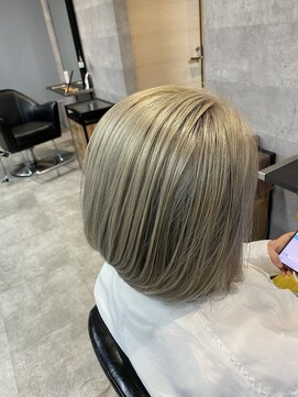 アフィックス ヘア 小岩駅前店(affix hair) ボブ×ホワイトベージュ