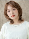 透明感カラーホワイトブロンド小顔ウルフボブ312X志木20代30代