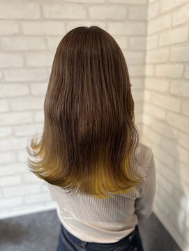 ルノン フィージュ(LUNON fieju) インナーカラー×イエロー/インナーカラー/イエロー