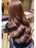 サリュー バイ イザ(Salut by IZA)&nbsp;ブリーチなしダブルカラーピンク似合わせカット韓国風巻き