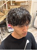 メンズマッシュパーマニュアンスパーマスパイラルパーマ刈り上げ