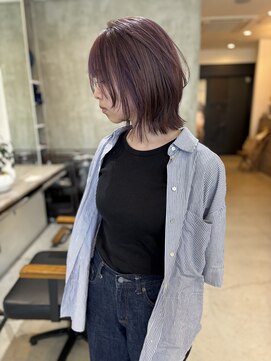 イル(ill) ラベンダーカラー ボブ ボブウルフ レイヤーカット 大須
