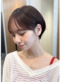 丸みショート/コンパクトショート/可愛いショートヘア/前髪あり
