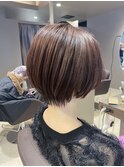 20代30代40代ピンクブラウン大人ショート