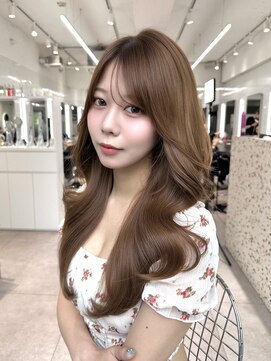 オニキス(ONYX) T199レイヤーカットミルクティーブリーチ無しダブルカラー表参道