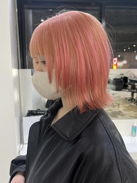 デート 下北沢(DATE) 下北沢ペールピンクベージュチェリーブラウンレイヤーカット◆