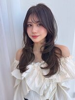 モナ 髪質改善(MONA) 【MONA】ロングレイヤー/ゆるふわ巻き/ショコラブラウン【栄駅】