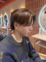ヘアーアンドメイク ビス(HAIR&MAKE bis) センターパート ブラウンカラー メンズショート【kotomi】