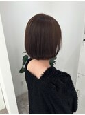 ブラウンカラー×ボブ