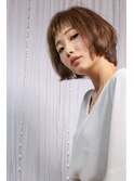 【大人短い前髪】アッシュ×ショートバングボブ