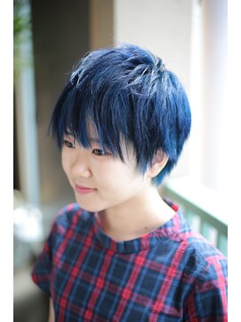 ゴエン ヘアーデザイン(goen hair design) wカラー ブルー