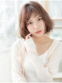 ■大人可愛いAラインくすみピンク小顔ロブ111★越谷20代30代40代
