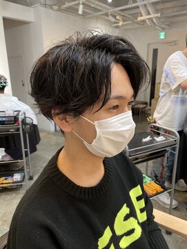 エルオム(EL.HOMME) ニュアンスパーマ【センターパート】