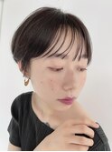黒髪×シースルーハンサムショート **