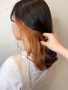 アイリー 名古屋(A/LEE) ≪AILEE≫インナーカラー×アプリコットオレンジ♪