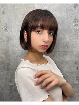 ユアーズヘアー センター南店(youres hair) 耳掛け　ひし形ボブ　ピュアボブ