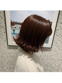 20代30代40代ベージュ暖色系カラー大人ボブ透明感小顔