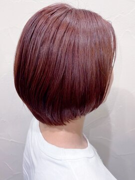 ヘアーハピネス ハート(hair happiness heArt) 20代30代40代髪質改善カラーピンクブラウン艶感ショートボブ