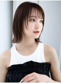 姫カットぱっつん前髪シンプルストレートシンプルボブ鎖骨ボブ