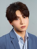 オーシャントーキョー 原宿(OCEAN TOKYO)&nbsp;韓国ヘアカルマパーマコンマバングセンターパート黒髪ウルフ