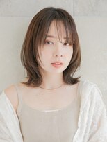 ビビディバビディブー(Bibbidi.bobbidi.boo) 外ハネくびれレイヤーボブ結べるボブベージュカラー