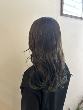 ノエル(NOEL) マットカラー☆裾カラーグリーン