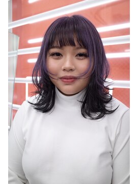 レコ 渋谷(LECO) ウルフカット×デザインカラー