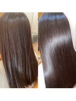 スリーク(SLEEK)&nbsp;髪質改善【縮毛矯正】SLEEK式　ビフォーアフター　表面