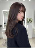 美髪/ワイドバング/レイヤーカット/くすみベージュ/新小岩駅