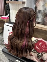 ヘアセット アリエス 新宿駅前店(aries)&nbsp;ねじりハーフツイン