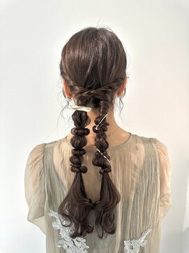 ミンクスオーバー(MINX OVER) 【ヘアセット】ツイン編み下ろし