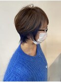 深い海色のインナーカラー