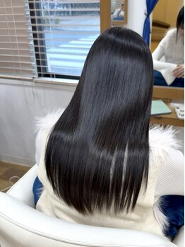 化粧品登録の薬剤なのでダメージレス☆ボリュームダウンの方にもオススメ！憧れのまとまる艶髪に…♪