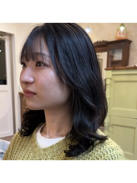 ひばり美容室 コテ巻き風パーマ