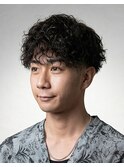 メンズスパイラルパーマ×マッシュフェード♯67京都駅