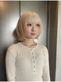 ハッシュカット/グレージュ/デザインカラー/綾瀬