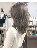 【Marl】グレージュカラーのふんわりセミディ♪