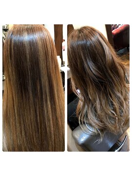 ヘアメイクスペース アドマーニ(Hair Make Space Adomani) バレイヤージュカラー