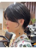 美髪にオトナかわいいホワイトグレージュネビージュショートボブ